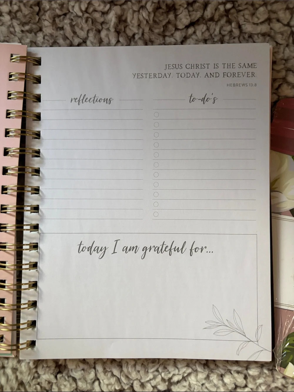 Pink Floral Prayer Journal & Coffee Lover Notepad Bundle - Pink